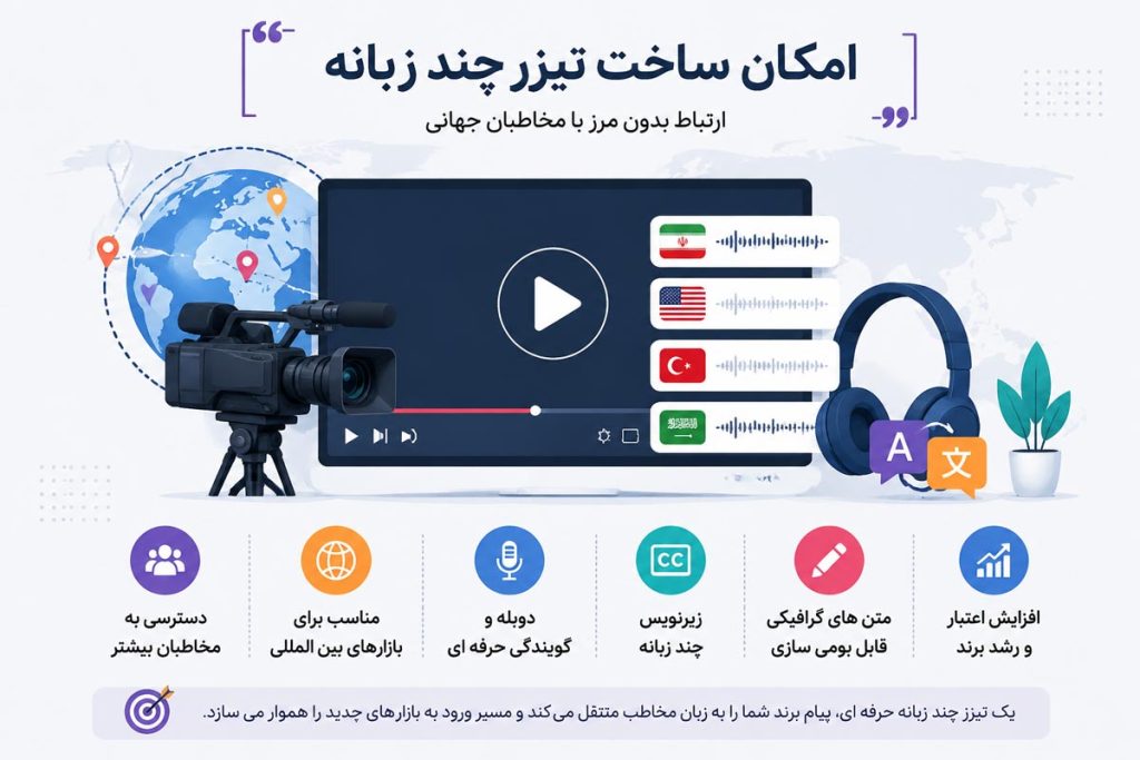 مزایای ساخت تیزر چند زبانه برای ارتباط با مخاطبان جهانی