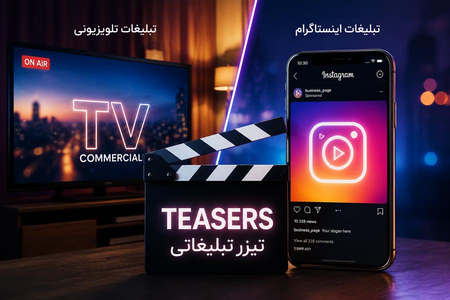 تبلیغات تلویزیونی یا اینستاگرام و مقایسه تاثیر تیزر تبلیغاتی در رسانه های مختلف
